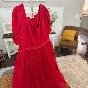 Ivy City Co Elegant Red Formal Ballerina Dress